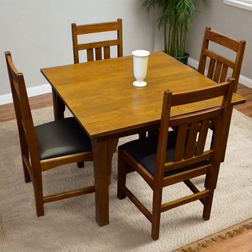 Mission style white oak - white, square